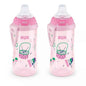 NUK Active Sippy Cup 10 oz – 2-Pack, Pink | Spill-Proof & BPA-Free