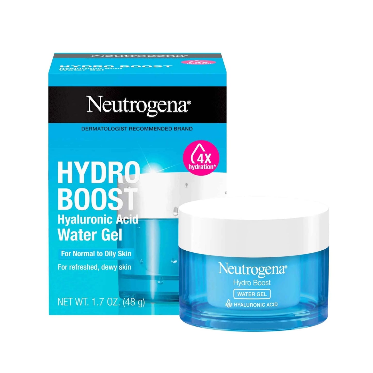Neutrogena Hydro Boost Water Gel Face Moisturizer – 1.7 oz | Lightweight Hydration with Hyaluronic Acid