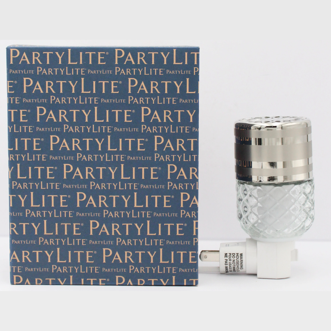 Partylite Silver SmartBlends Petite Electric Plug-In Fragrance Diffuser – Compact Aromatherapy Solution PartyLite
