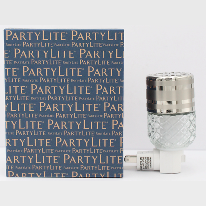 Partylite Silver SmartBlends Petite Electric Plug-In Fragrance Diffuser – Compact Aromatherapy Solution PartyLite