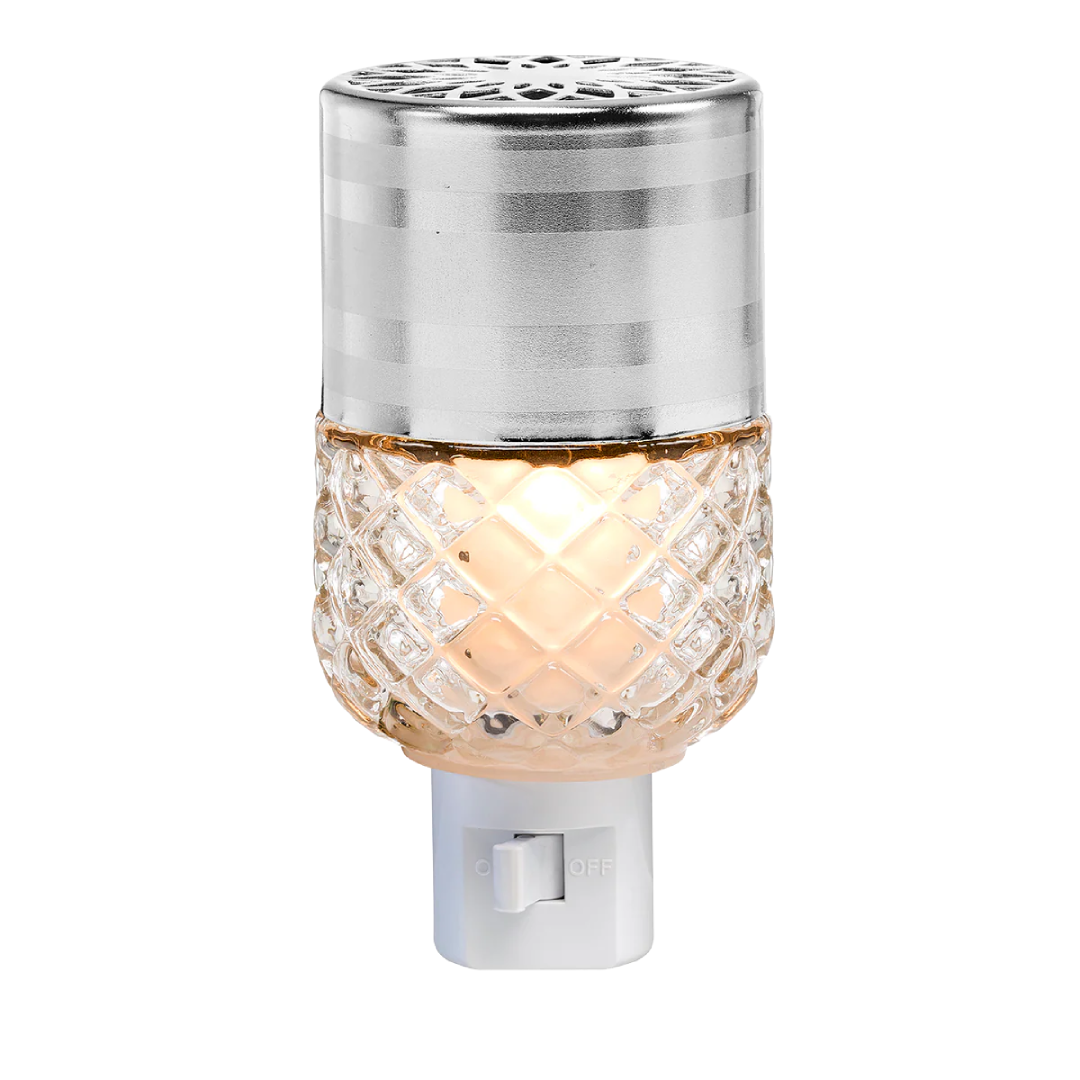 Partylite Silver SmartBlends Petite Electric Plug-In Fragrance Diffuser – Compact Aromatherapy Solution PartyLite