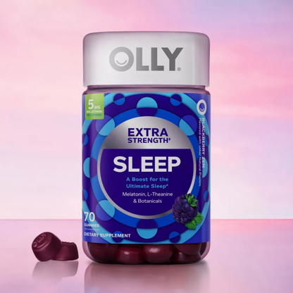 OLLY Extra Strength Sleep Gummies – 5mg Melatonin, Blackberry Zen (70 Count) Olly