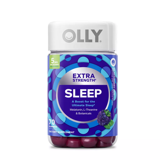 OLLY Extra Strength Sleep Gummies – 5mg Melatonin, Blackberry Zen (70 Count) Olly