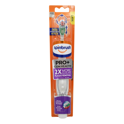 Arm & Hammer Spinbrush Pro+ Gum Health Dual Action Soft Powered Toothbrush Arm & Hammer