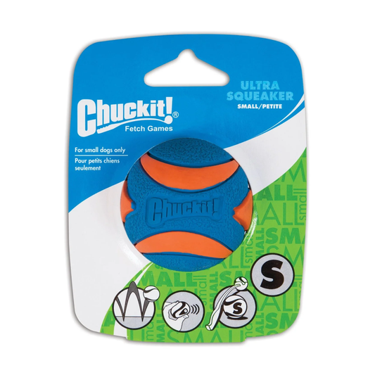 Chuckit! Ultra Squeaker Ball Natural Rubber Dog Toy – Small (2″)