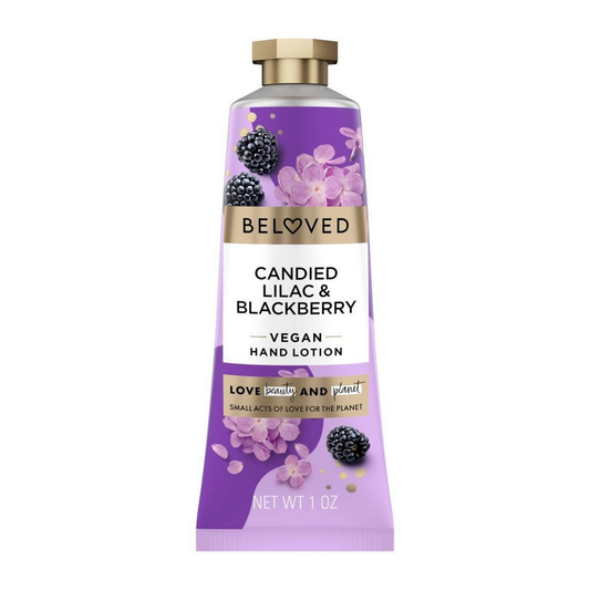 Beloved Candied Lilac & Blackberry Hand Lotion 1oz – Travel Size Hydrating Vegan Hand Cream Beloved