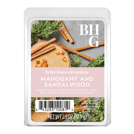 Mahogany & Sandalwood Premium Scented Wax Melts by Better Homes & Gardens - 2.5 oz (1-Pack)