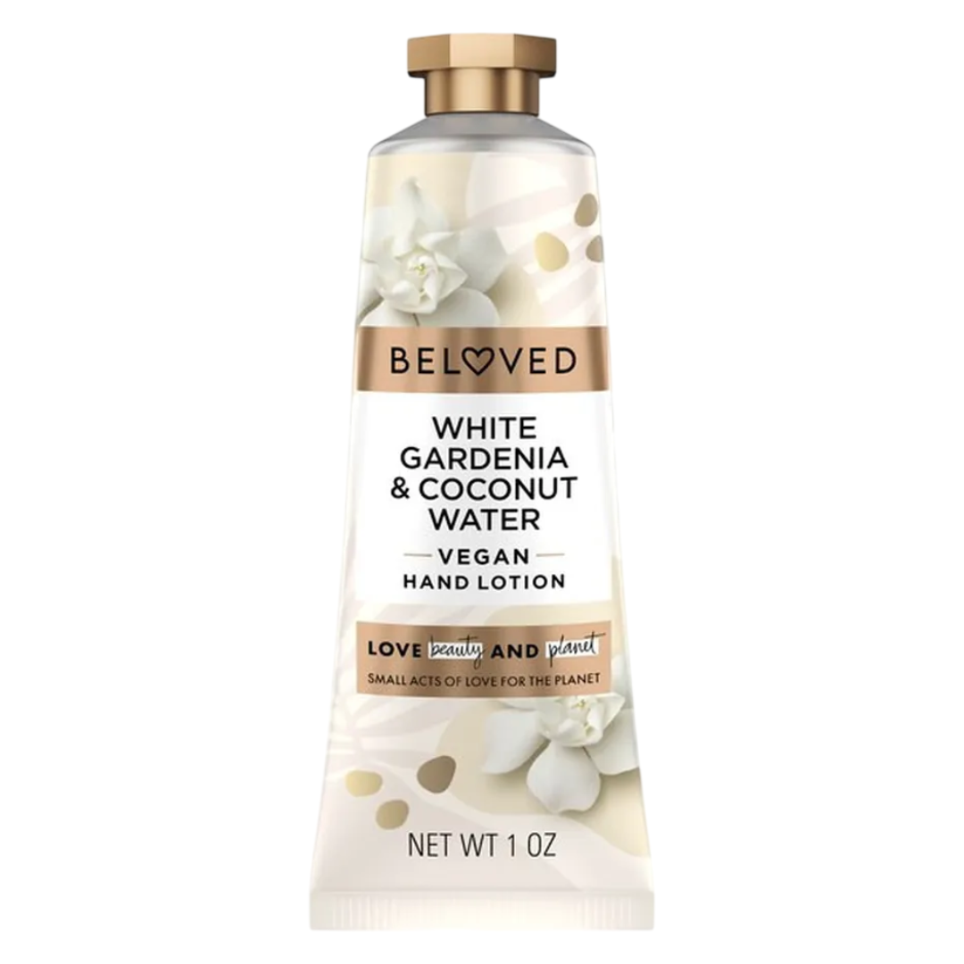 Beloved White Gardenia & Coconut Water Hand Lotion 1oz – Hydrating Vegan Hand Cream Beloved