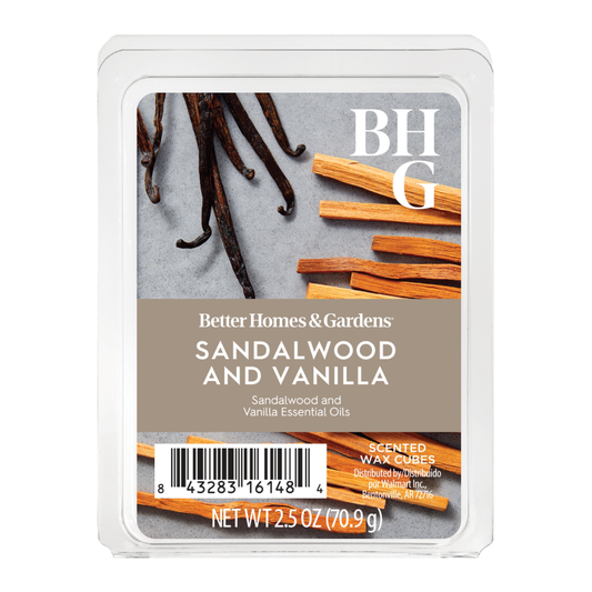 Sandalwood & Vanilla Scented Wax Melts by Better Homes & Gardens - 2.5 oz (1-Pack)