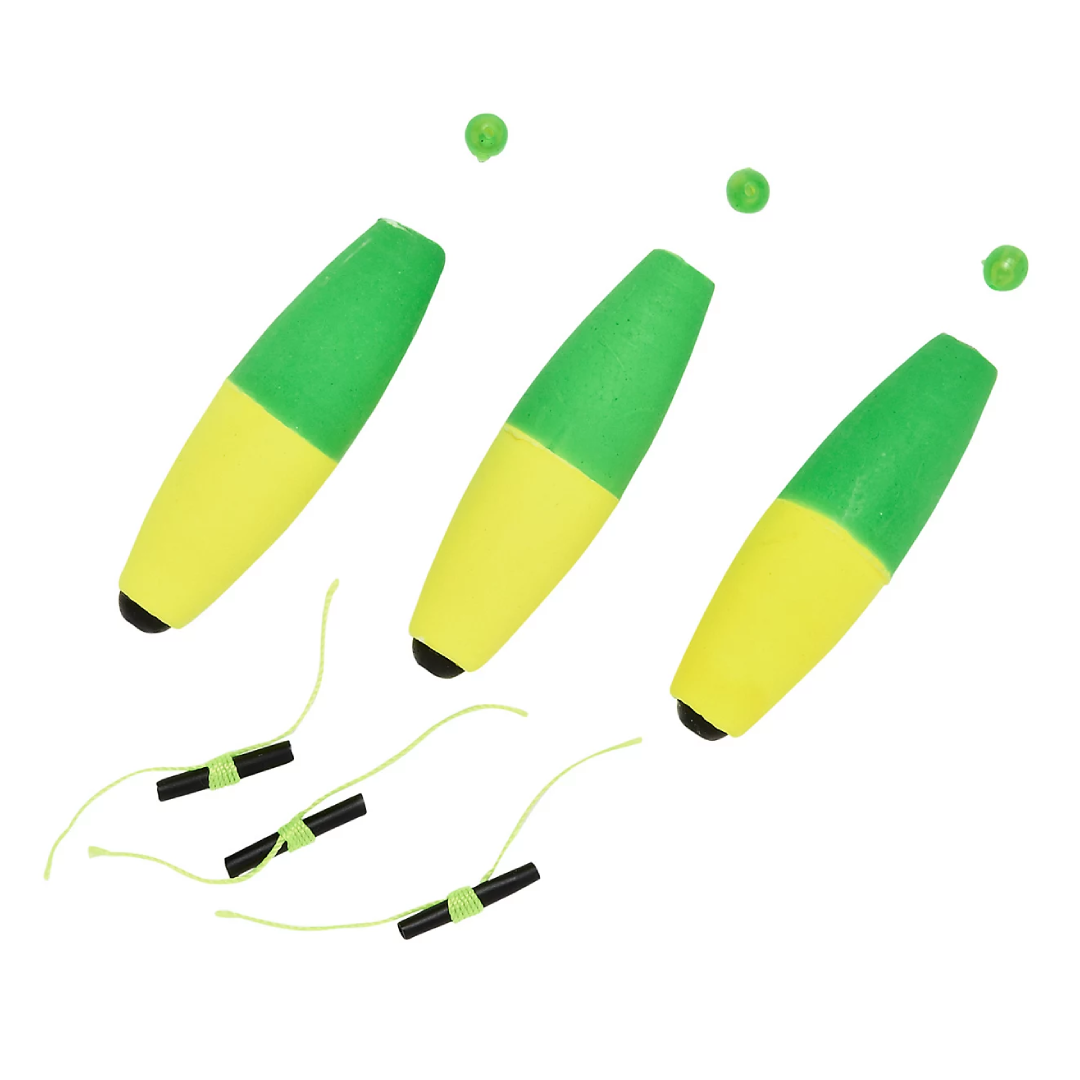 Betts Mr. Crappie 2-1/2" Slipper Fishing Floats 3-Pack M2B-SF-3YG Yellow Green Mr. Crappie