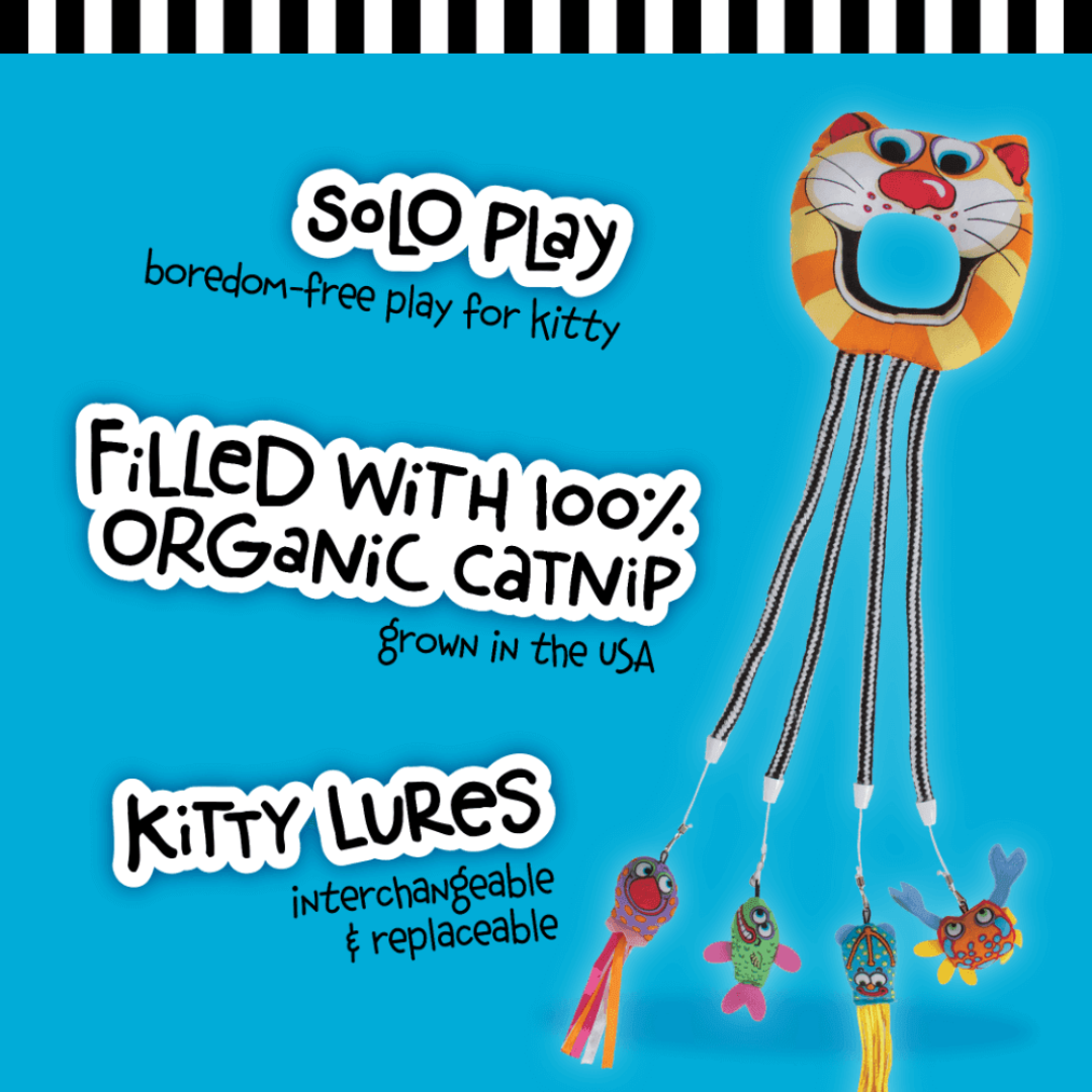 Fat Cat Catfisher Doorknob Hanger with 4 Dee-Lux Kitty Lures, Color Varies Fat Cat
