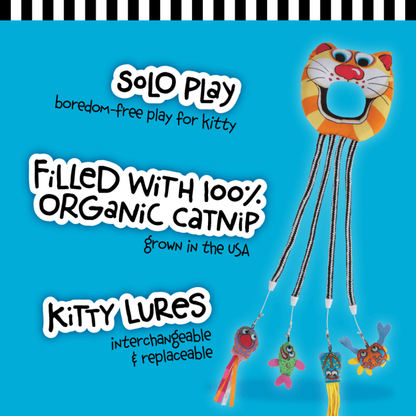 Fat Cat Catfisher Doorknob Hanger with 4 Dee-Lux Kitty Lures, Color Varies Fat Cat