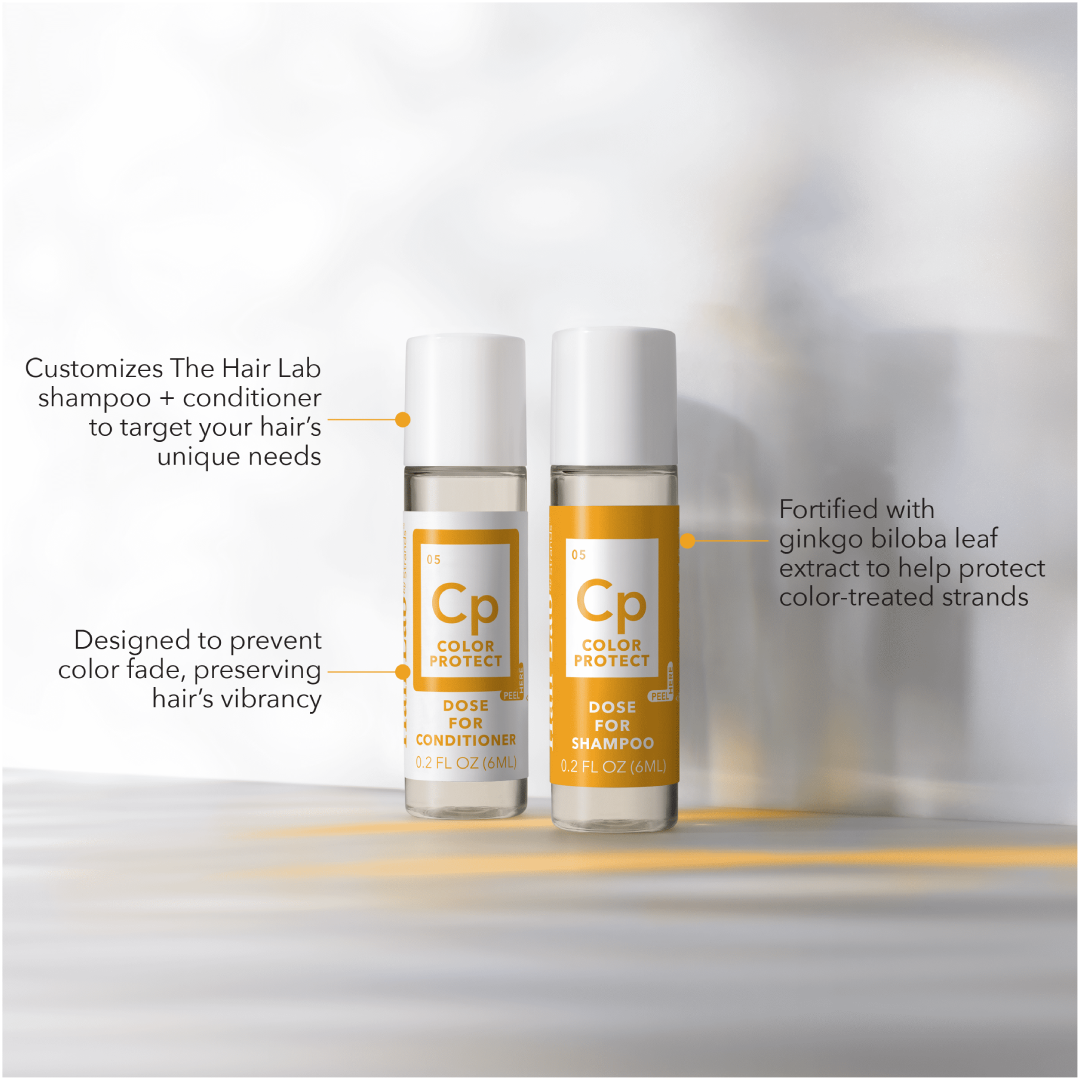 The Hair Lab Color Protect Custom Shampoo and Conditioner Dose Set with Ginkgo Biloba Leaf Extract – 2 x 0.2 oz. The Hair Lab