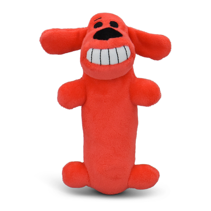 Multipet Smiling Loofa Plush Dog Toy with Squeaker, 6 inch Multipet