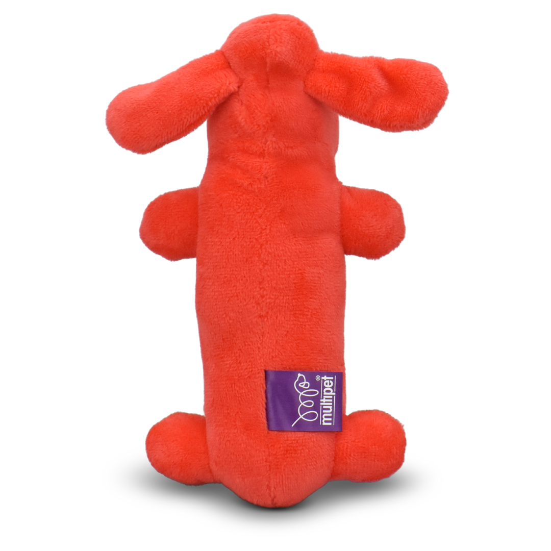 Multipet Smiling Loofa Plush Dog Toy with Squeaker, 6 inch Multipet