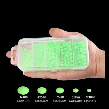 375pcs Glow Fishing Lure Kit – Luminous Beads, Soft Worms & Tackle Set MegoDeals