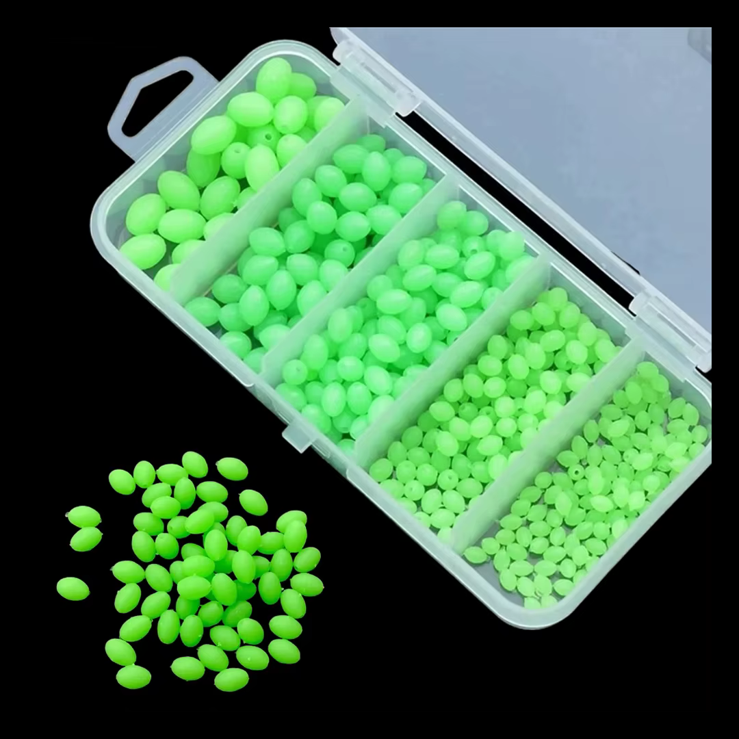375pcs Glow Fishing Lure Kit – Luminous Beads, Soft Worms & Tackle Set MegoDeals