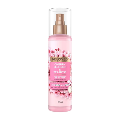 Love Beauty and Planet Beloved Fine Fragrance Body Mist – Cherry Blossom & Tea Rose, 8 fl oz Beloved