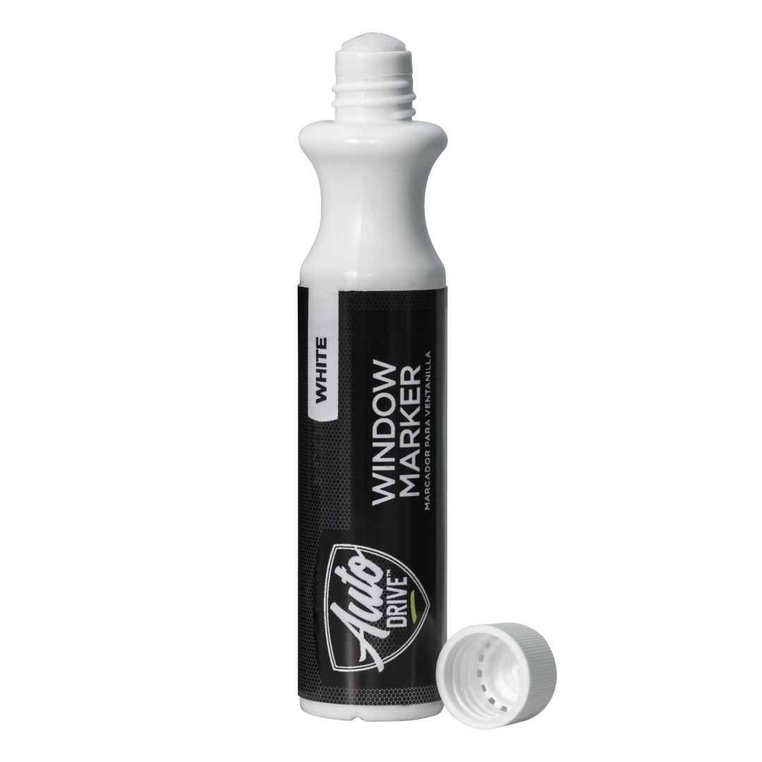 Auto Drive Automotive Window Marker – White | Removable Glass Marker Auto Drive