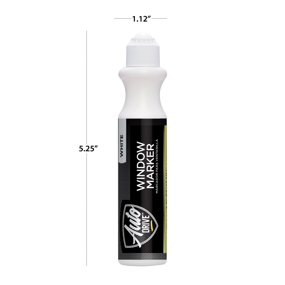 Auto Drive Automotive Window Marker – White | Removable Glass Marker Auto Drive