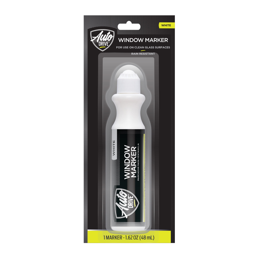 Auto Drive Automotive Window Marker – White | Removable Glass Marker Auto Drive