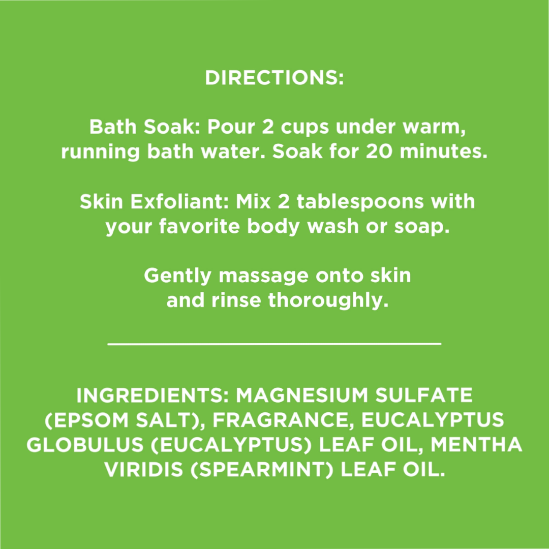 Equate Epsom Salt Bath Soak – Eucalyptus & Spearmint, 3 lb | Relaxing Foot & Body Soak Equate