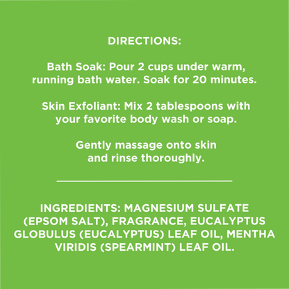 Equate Epsom Salt Bath Soak – Eucalyptus & Spearmint, 3 lb | Relaxing Foot & Body Soak Equate