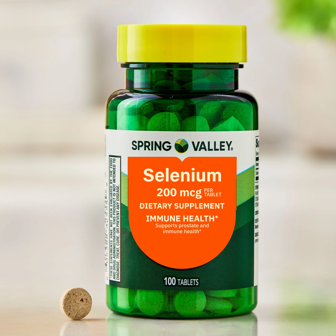 Spring Valley Selenium 200 mcg Tablets | Immune & Antioxidant Support | 100 Count Spring Valley