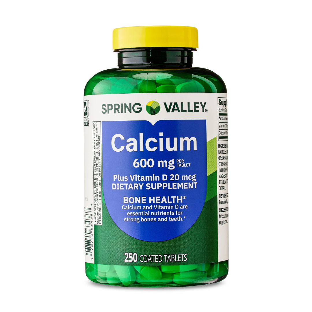 Spring Valley Calcium Plus Vitamin D Tablets 600 mg – 250 Count | Bone & Muscle Support Spring Valley