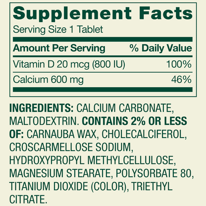 Spring Valley Calcium Plus Vitamin D Tablets 600 mg – 250 Count | Bone & Muscle Support Spring Valley
