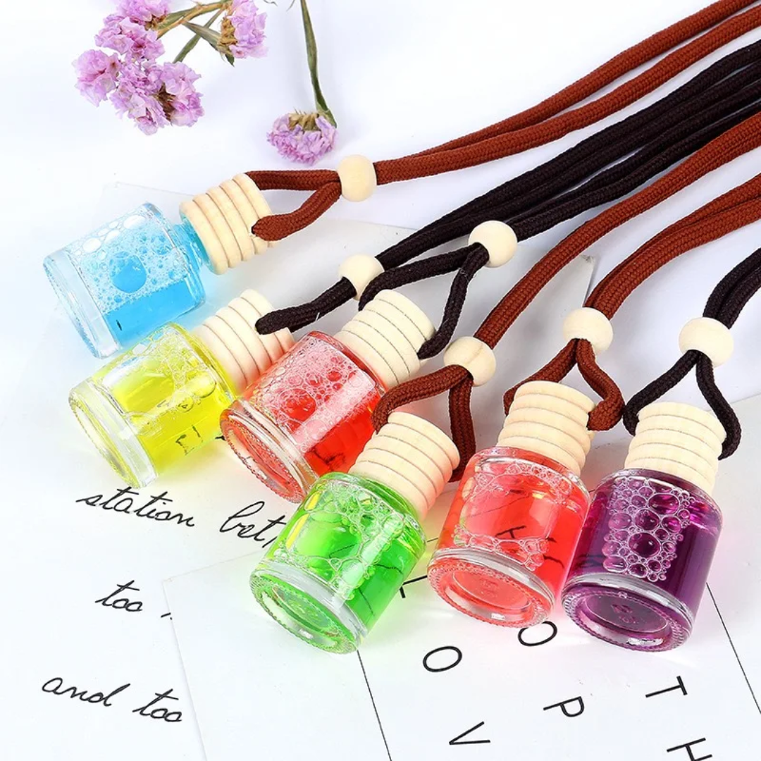 8ml Glass Bottle Car Air Freshener | Hanging Vent Clip Perfume – Multiple Scents MegoDeals