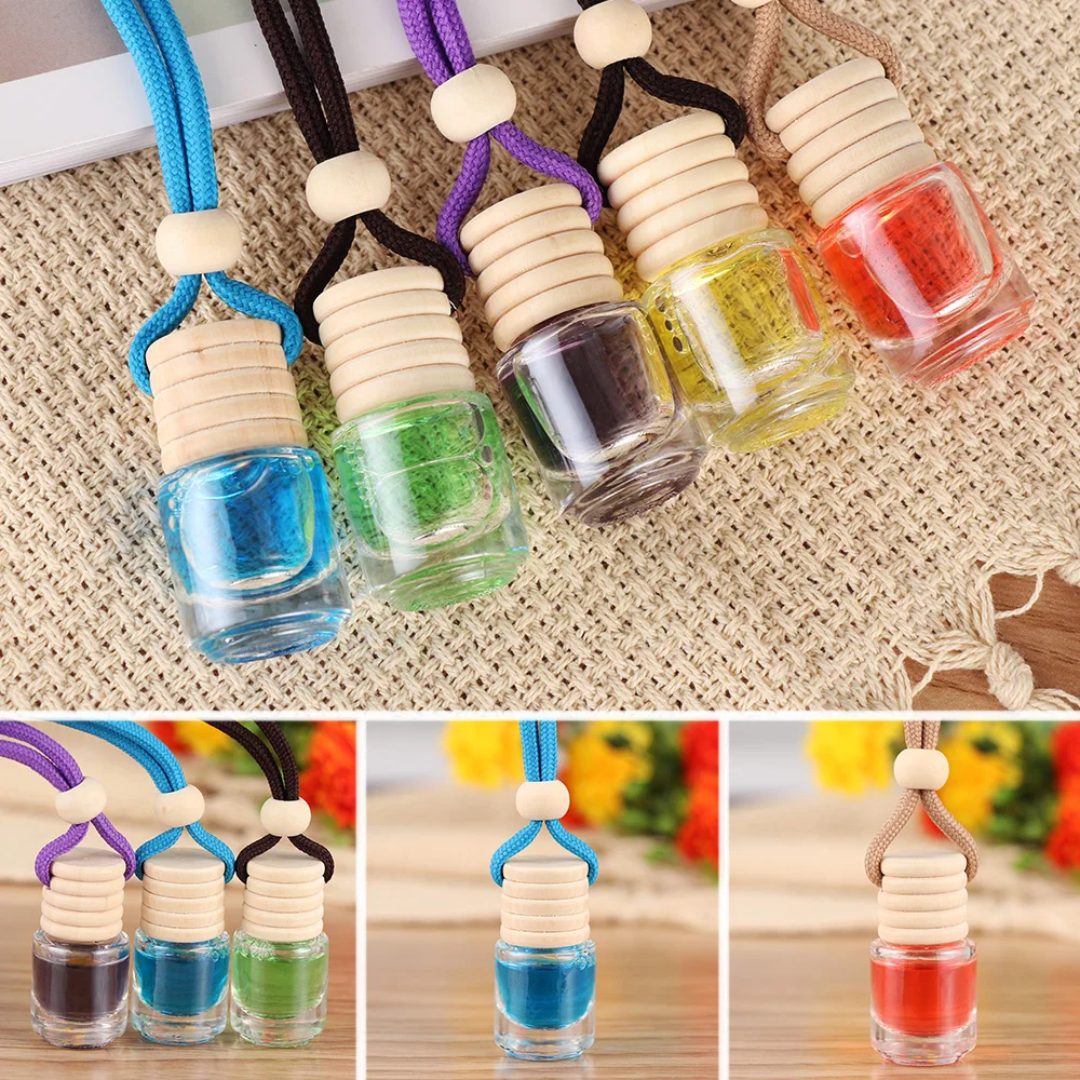 8ml Glass Bottle Car Air Freshener | Hanging Vent Clip Perfume – Multiple Scents MegoDeals