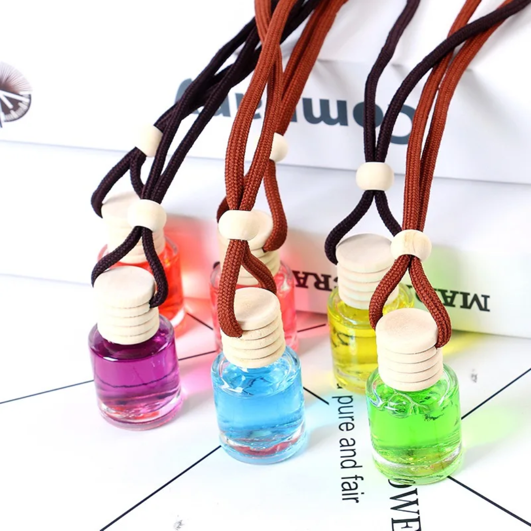 8ml Glass Bottle Car Air Freshener | Hanging Vent Clip Perfume – Multiple Scents MegoDeals