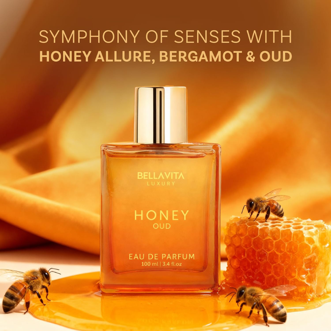BellaVita Luxury Honey Oud Eau de Parfum | Unisex Long-Lasting Fragrance – 3.4 fl. oz. | Clean, Vegan & Cruelty-Free BellaVita