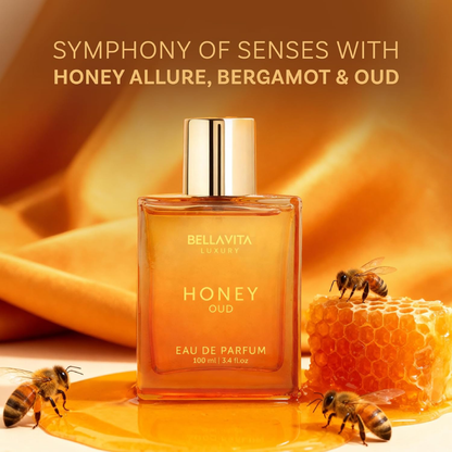 BellaVita Luxury Honey Oud Eau de Parfum | Unisex Long-Lasting Fragrance – 3.4 fl. oz. | Clean, Vegan & Cruelty-Free BellaVita