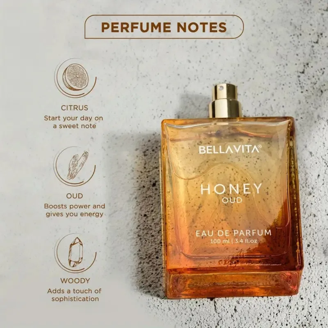 BellaVita Luxury Honey Oud Eau de Parfum | Unisex Long-Lasting Fragrance – 3.4 fl. oz. | Clean, Vegan & Cruelty-Free BellaVita