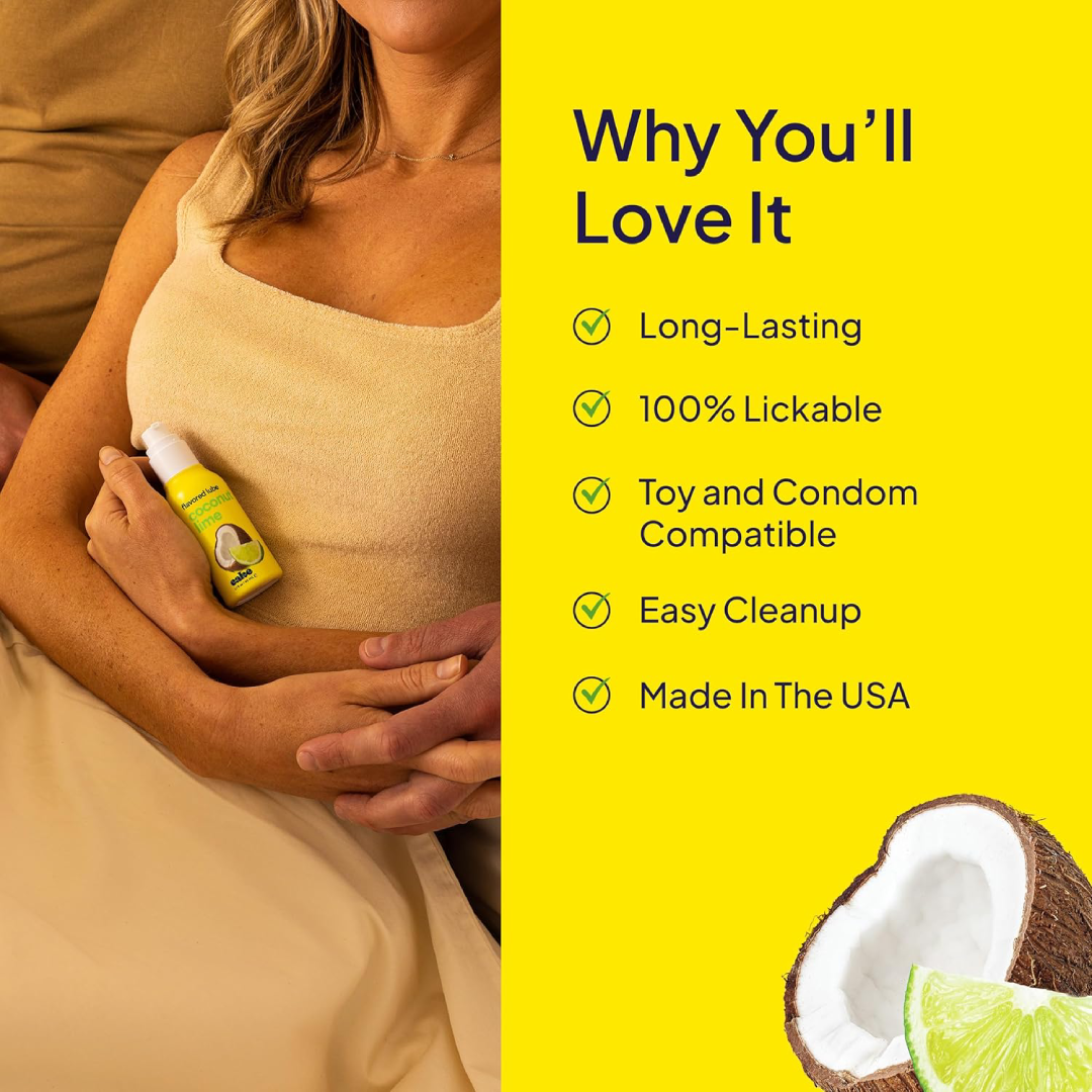 Hello Cake Coconut Lime Flavored Personal Lubricant | Water-Based, Vegan & Hormone-Free – 1.7 fl oz Cake