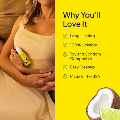Hello Cake Coconut Lime Flavored Personal Lubricant | Water-Based, Vegan & Hormone-Free – 1.7 fl oz Cake