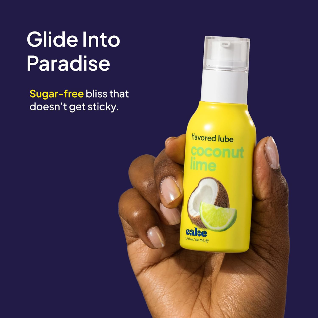 Hello Cake Coconut Lime Flavored Personal Lubricant | Water-Based, Vegan & Hormone-Free – 1.7 fl oz Cake