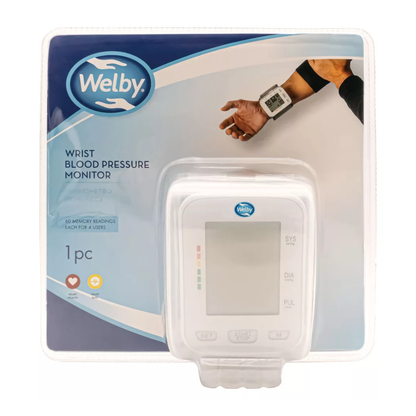 Welby Wrist Blood Pressure Monitor – Accurate Digital BP Monitor for Home & Travel Welby