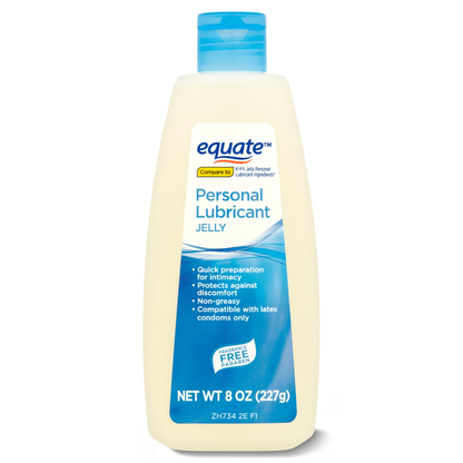 Equate Personal Lubricant Jelly 8 oz – Water-Based Equate