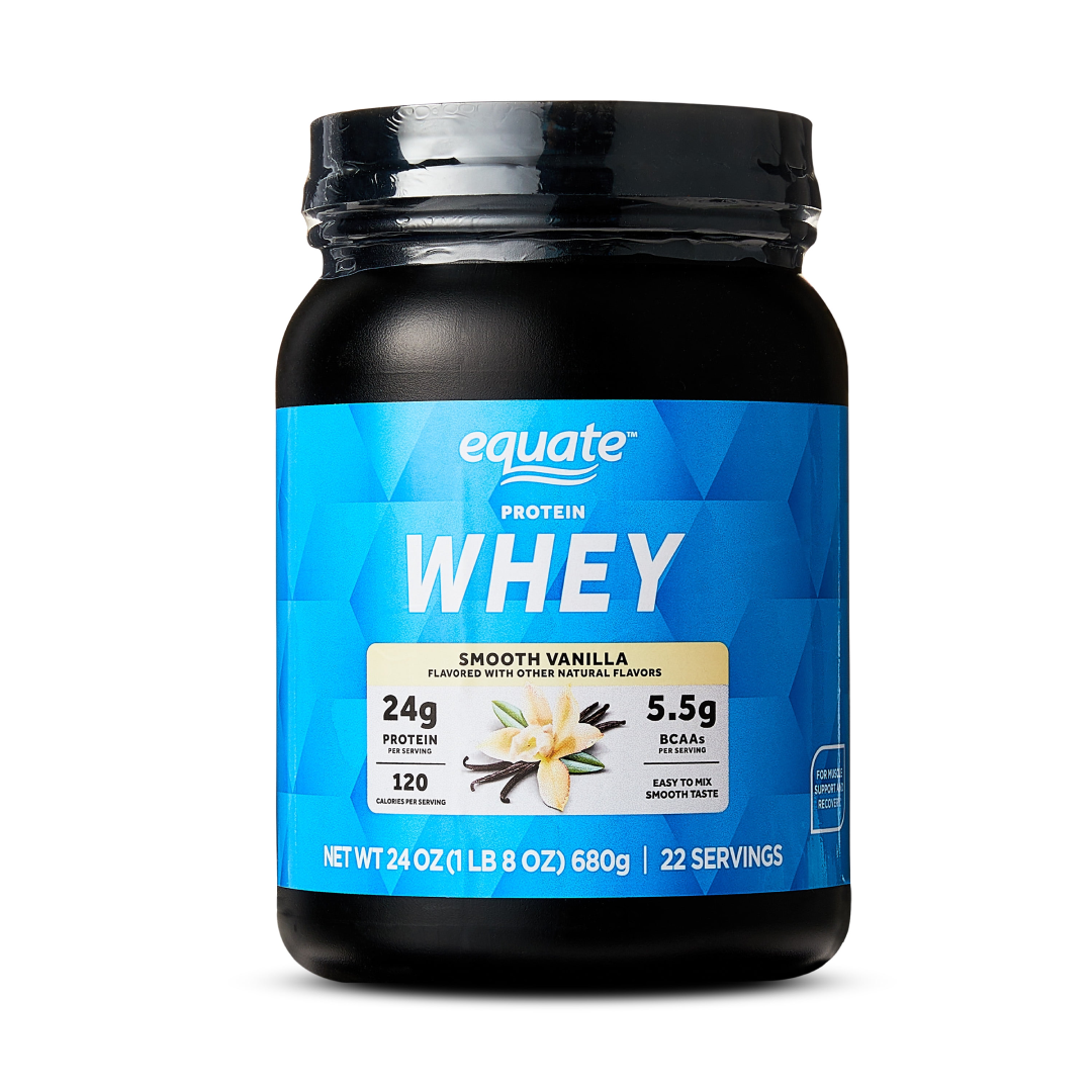 Equate Whey Protein Powder, Smooth Vanilla – 24 oz Equate
