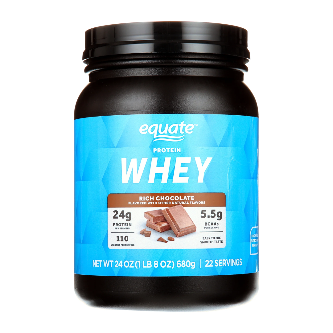 Equate Whey Protein Powder, Rich Chocolate – 24 oz Equate