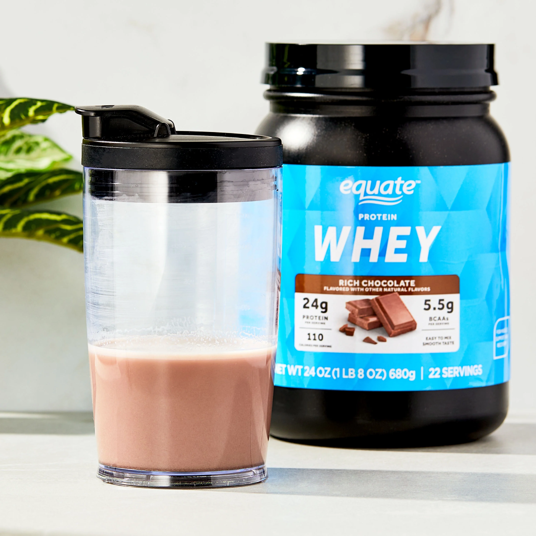 Equate Whey Protein Powder, Rich Chocolate – 24 oz Equate