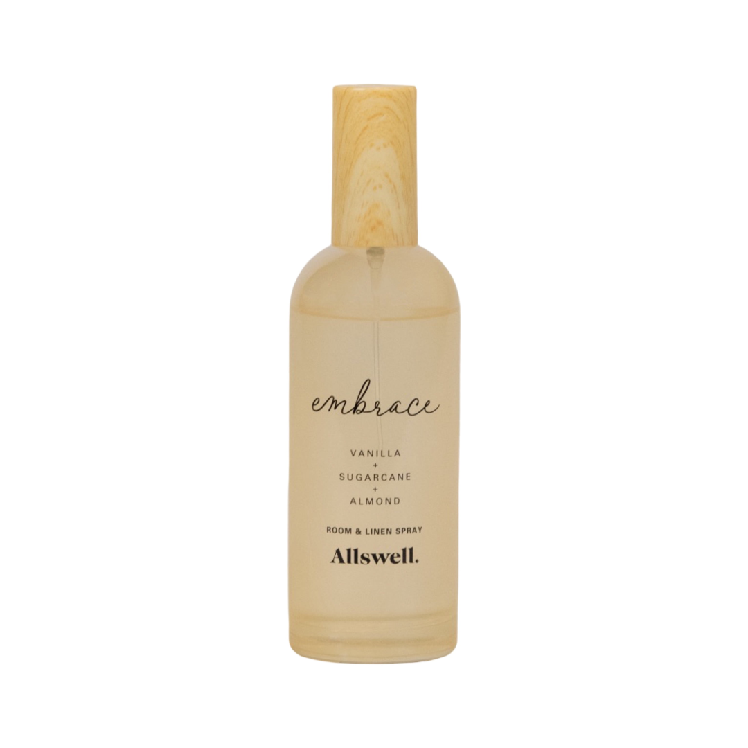 Allswell Embrace Room & Linen Spray – Vanilla, Sugarcane, Almond - 3.4 fl oz Allswell