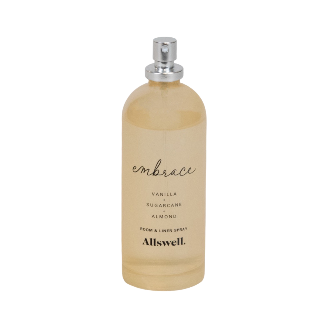 Allswell Embrace Room & Linen Spray – Vanilla, Sugarcane, Almond - 3.4 fl oz Allswell