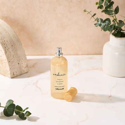 Allswell Embrace Room & Linen Spray – Vanilla, Sugarcane, Almond - 3.4 fl oz Allswell