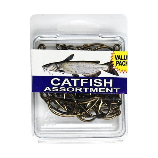 Eagle Claw Catfish Fishing Hooks Assortment – Clam, 40 Pieces Eagle Claw