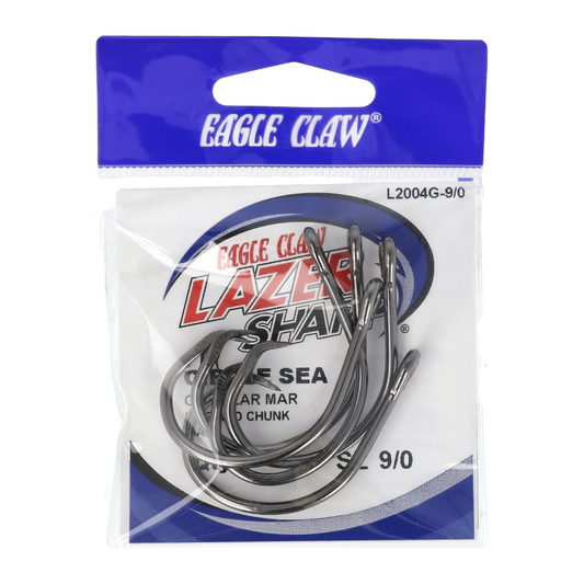 Eagle Claw Lazer Circle Light Wire Non-Offset Hooks 9/0, 5-Pack Eagle Claw