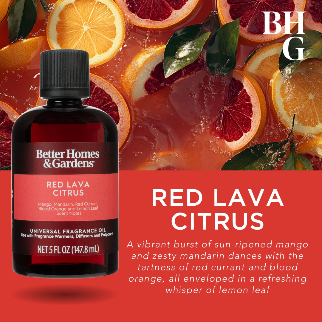 Better Homes & Gardens Universal Fragrance Oil – Red Lava & Citrus 5 fl oz Better Homes & Gardens